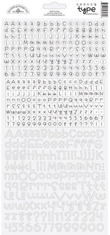 Doodlebug Design Inc. Lily White Teensy Type Stickers (3435)