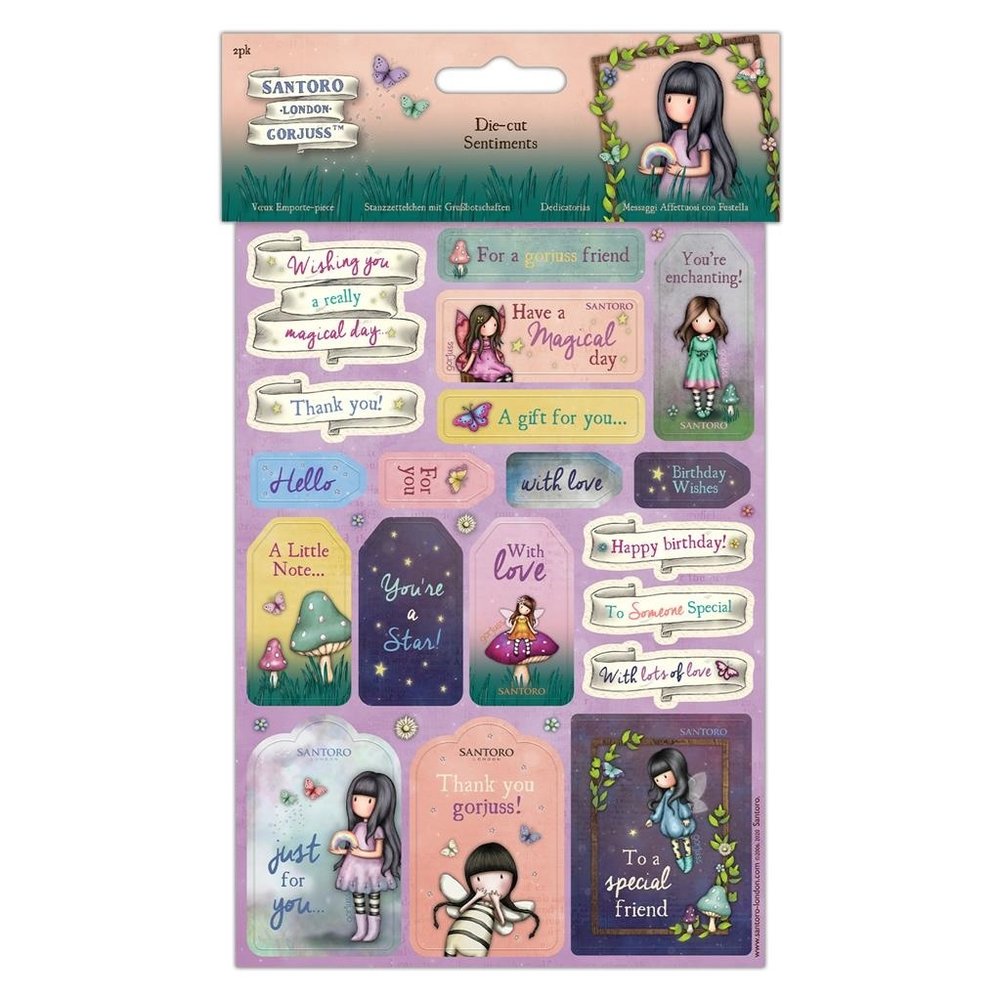 Gorjuss Faerie Friends Die-Cut Sentiments (GOR 157123) Gorjuss Faerie Friends Die-Cut Sentiments (GOR 157123)
