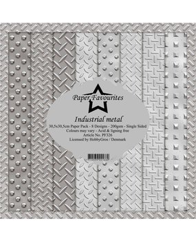 Paper Favourites Industrial Metal 12x12 Inch Paper Pack (PF326) Paper Favourites Industrial Metal 12x12 Inch Paper Pack (PF326)