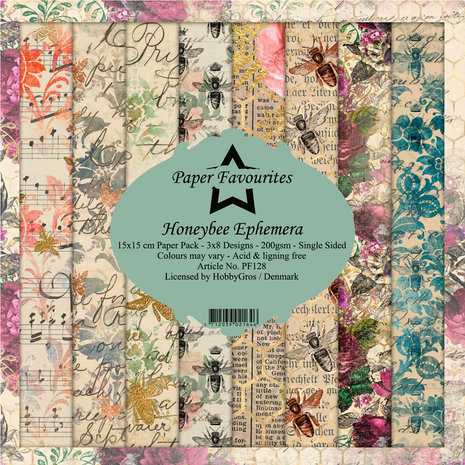 Paper Favourites Honeybee Ephemera 6x6 Inch Paper Pack (PF128) Paper Favourites Honeybee Ephemera 6x6 Inch Paper Pack (PF128)