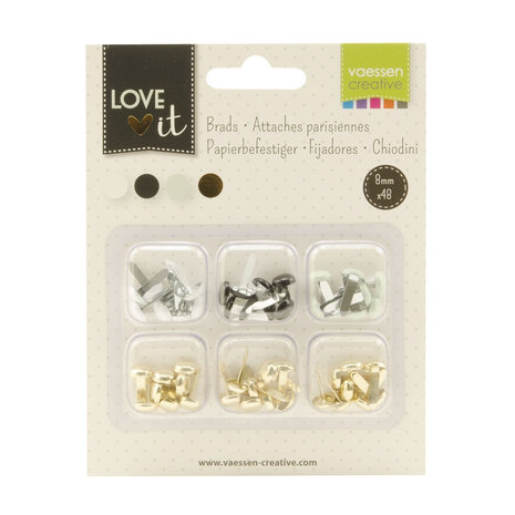 Vaessen Creative Love It Brads Round (200201-001)