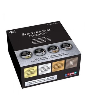 Spectrum Noir Metallic Liquid Ink Rich Metallics 30ml (4pcs) (SN-META-LI30-RMET4) Spectrum Noir Metallic Liquid Ink Rich Metallics 30ml (4pcs) (SN-META-LI30-RMET4)