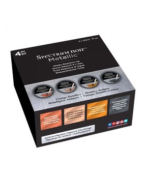 Spectrum Noir Metallic Liquid Ink Vintage Metallics 30ml (4pcs) (SN-META-LI30-VMET4) Spectrum Noir Metallic Liquid Ink Vintage Metallics 30ml (4pcs) (SN-META-LI30-VMET4)