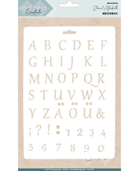 Card Deco Mixed Media Stencil Alphabeth (CDEST006)