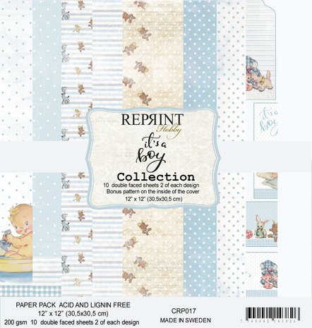 Reprint It´s a Boy Collection 12x12 Inch Paper Pack (CRP017) Reprint It´s a Boy Collection 12x12 Inch Paper Pack (CRP017)