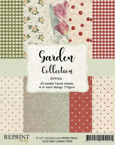 Reprint Garden Collection 6x6 Inch Paper Pack (RPP033) Reprint Garden Collection 6x6 Inch Paper Pack (RPP033)