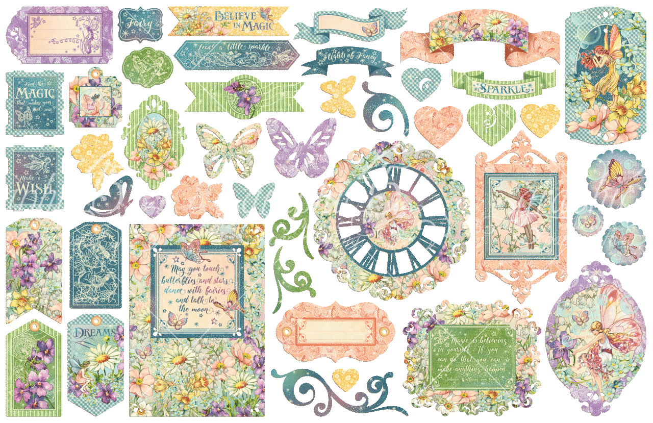 Graphic 45 Fairie Wings Die-Cut Assortment (4502088) Graphic 45 Fairie Wings Die-Cut Assortment (4502088)