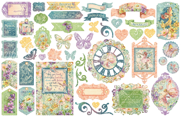 Graphic 45 Fairie Wings Die-Cut Assortment (4502088) Graphic 45 Fairie Wings Die-Cut Assortment (4502088)