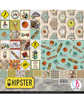 Ciao Bella Papercrafting Hipster 12x12 Inch Patterns Pad (CBT035) Ciao Bella Papercrafting Hipster 12x12 Inch Patterns Pad (CBT035)