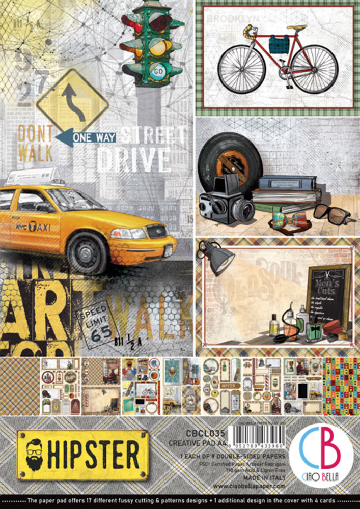 Ciao Bella Papercrafting Hipster A4 Creative Pad (CBCL035) Ciao Bella Papercrafting Hipster A4 Creative Pad (CBCL035)