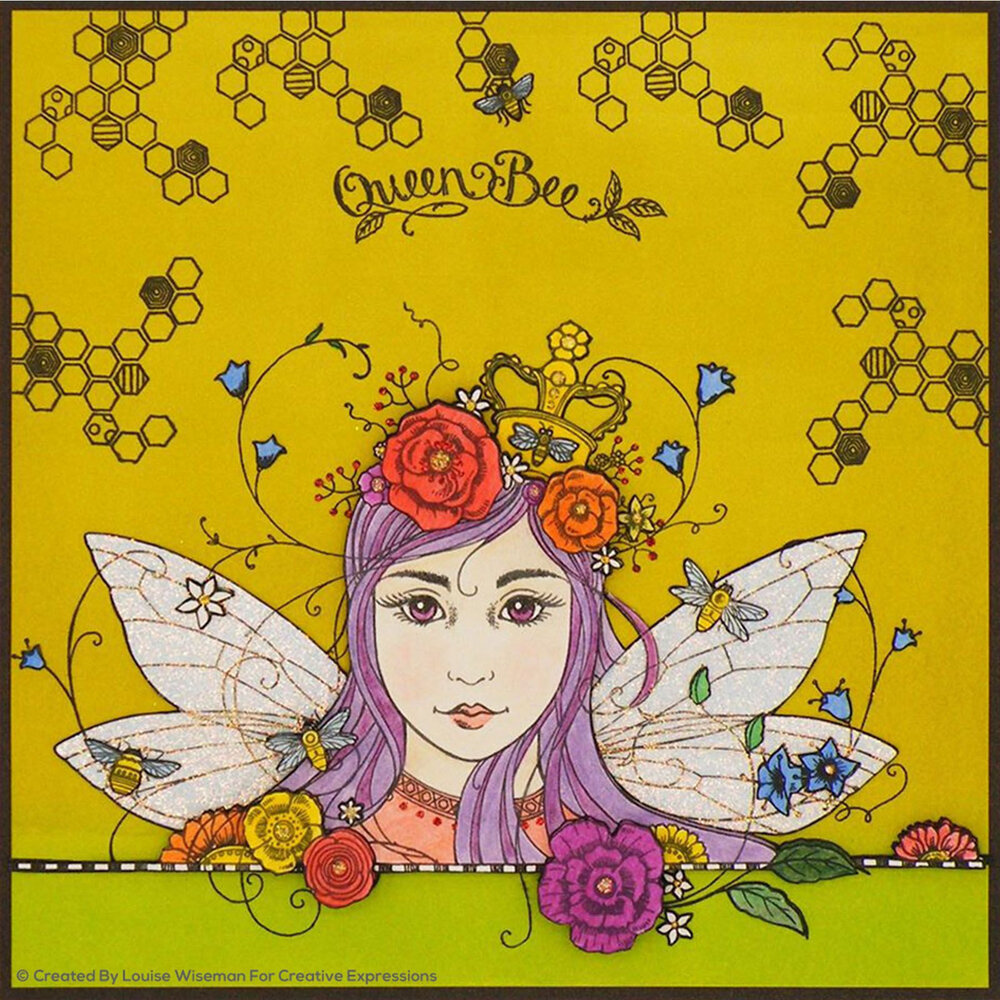 Pink Ink Designs Queen Bee A5 Clear Stamp Set (PI069)