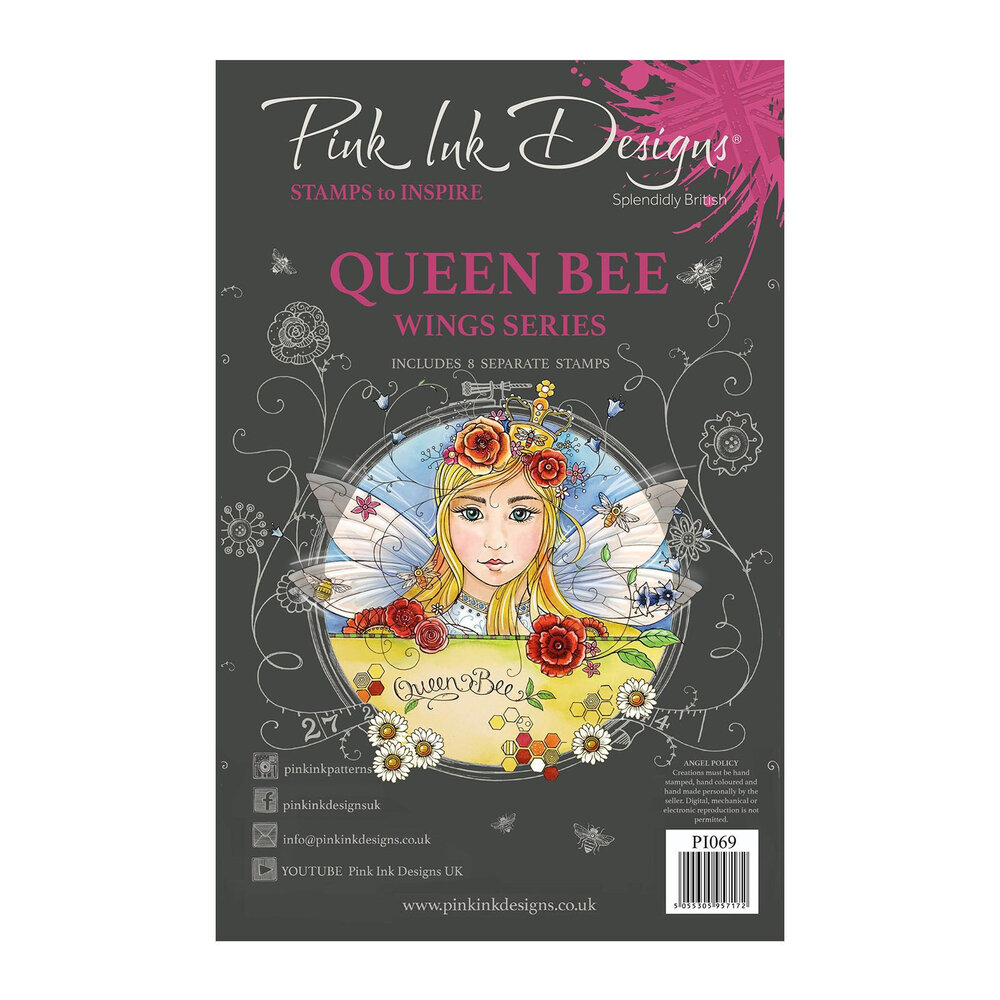 Pink Ink Designs Queen Bee A5 Clear Stamp Set (PI069)