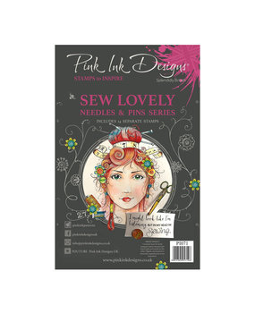 Pink Ink Designs Sew Lovely A5 Clear Stamp Set (PI071) Pink Ink Designs Sew Lovely A5 Clear Stamp Set (PI071)