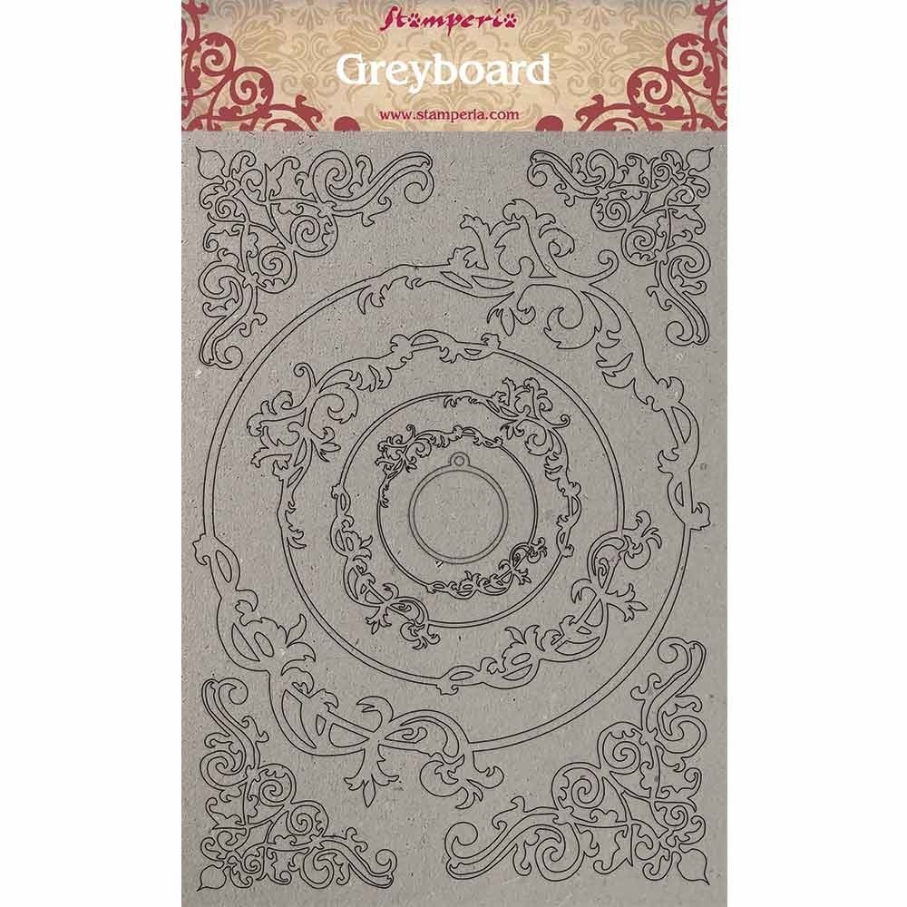 Stamperia Greyboard A4 Frames and Rounds (KLSPDA401) Stamperia Greyboard A4 Frames and Rounds (KLSPDA401)