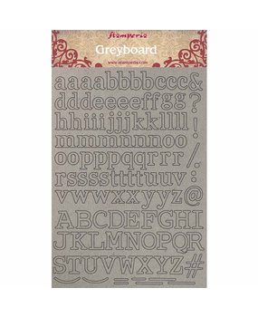 Stamperia Greyboard A4 Alphabet (KLSPDA402)* Stamperia Greyboard A4 Alphabet (KLSPDA402)*