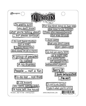 Ranger Dylusions People...Not A Fan Cling Stamps (DYR62325)