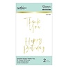 Spellbinders Stylish Script Thank You and Happy Birthday Hot Foil Plates (GLP-190) Spellbinders Stylish Script Thank You and Happy Birthday Hot Foil Plates (GLP-190)