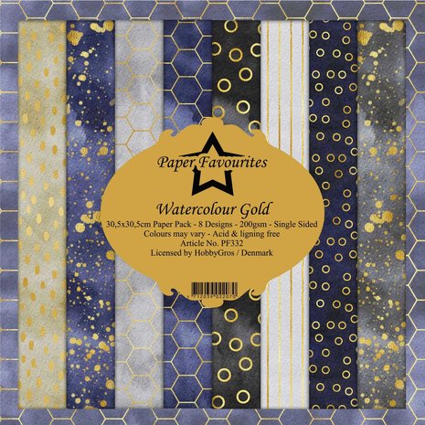 Paper Favourites Watercolour Gold 12x12 Inch Paper Pack (PF332) Paper Favourites Watercolour Gold 12x12 Inch Paper Pack (PF332)
