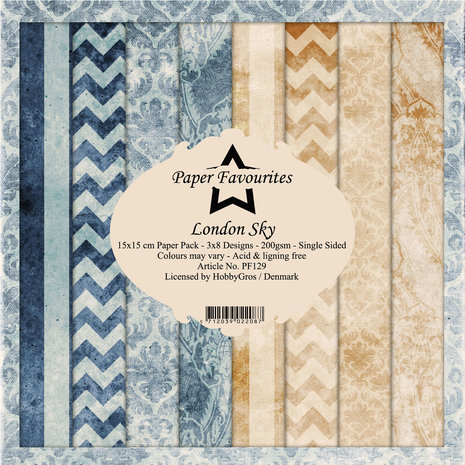 Paper Favourites London Sky 6x6 Inch Paper Pack (PF129)
