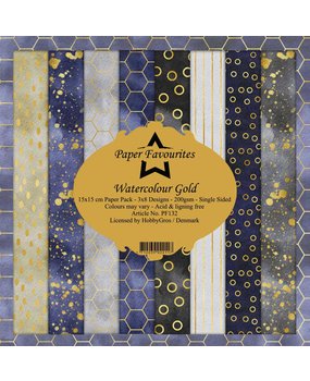 Paper Favourites Watercolour Gold 6x6 Inch Paper Pack (PF132) Paper Favourites Watercolour Gold 6x6 Inch Paper Pack (PF132)