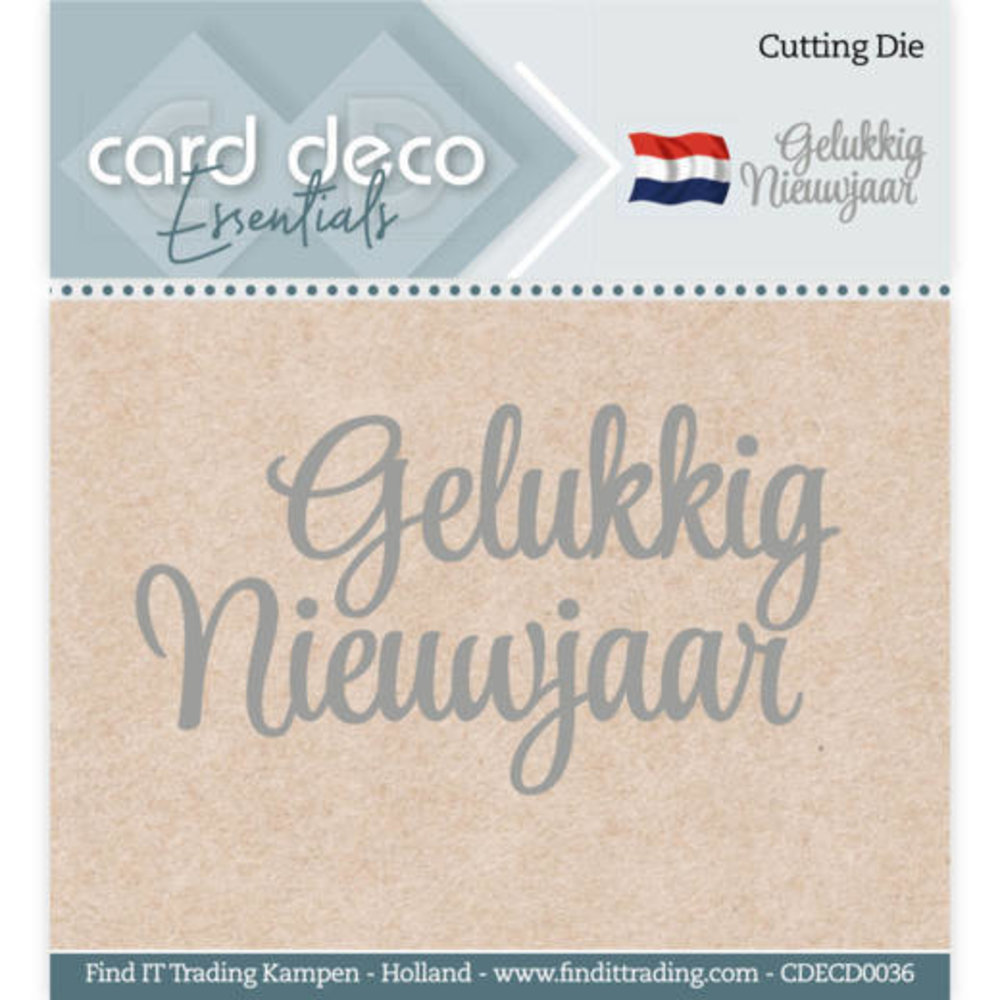 Card Deco Snijmal Gelukkig Nieuwjaar (CDECD0036)