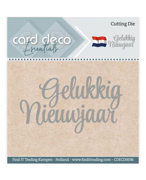 Card Deco Snijmal Gelukkig Nieuwjaar (CDECD0036)