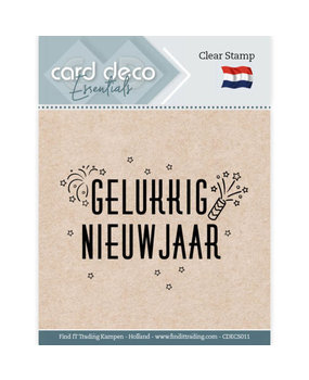 Card Deco Clear Stamp Gelukkig Nieuwjaar (CDECS011)