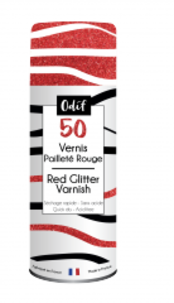 Odif Glitter Varnish 50 Red (125ml) (43610) Odif Glitter Varnish 50 Red (125ml) (43610)