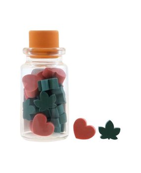 Gorjuss Mini Erasers In Glass Bottle Autumn Leaves (590GJD01)