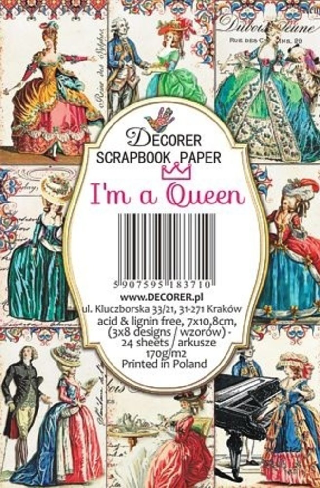 Decorer I'm a Queen Paper Pack (7x10,8cm) (DECOR-M75)