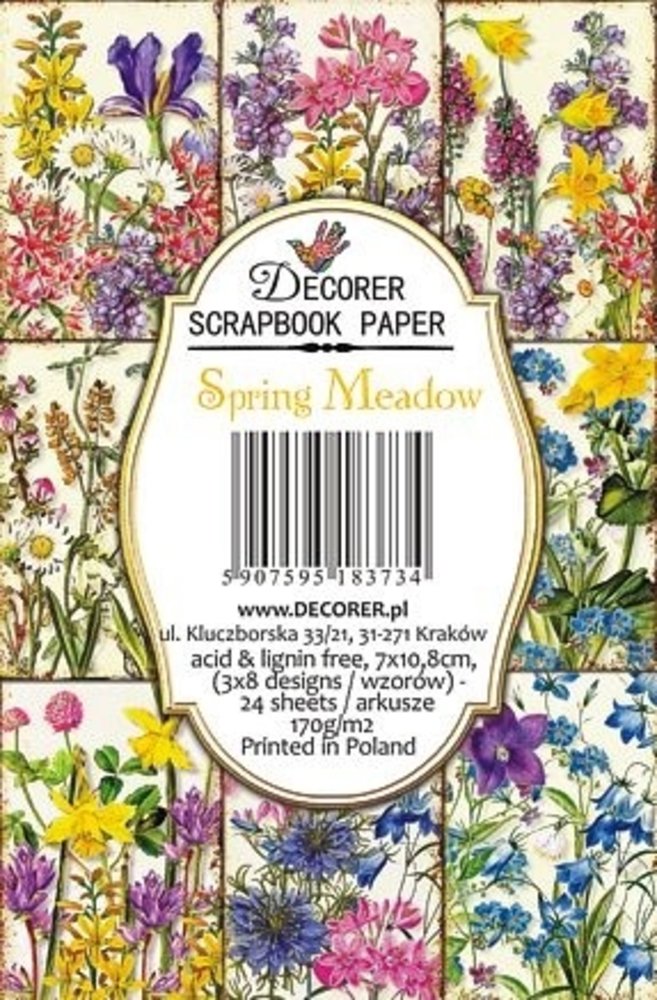 Decorer Spring Meadow Paper Pack  (7x10,8cm) (DECOR-M77) Decorer Spring Meadow Paper Pack  (7x10,8cm) (DECOR-M77)