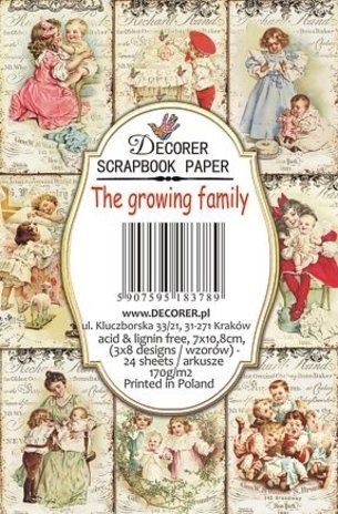 Decorer The Growing Family Paper Pack  (7x10,8cm) (DECOR-M79)