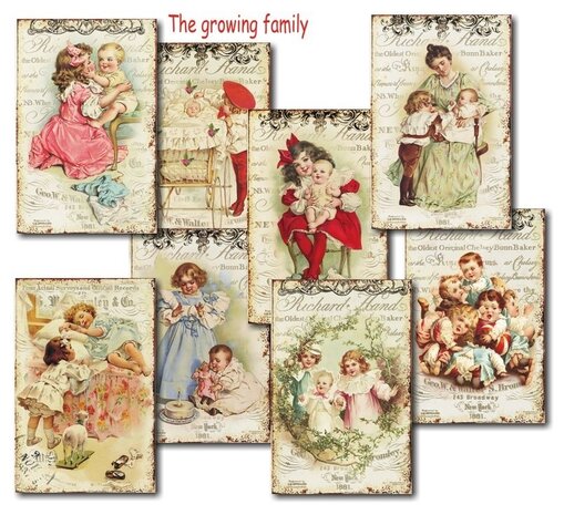 Decorer The Growing Family Paper Pack  (7x10,8cm) (DECOR-M79)