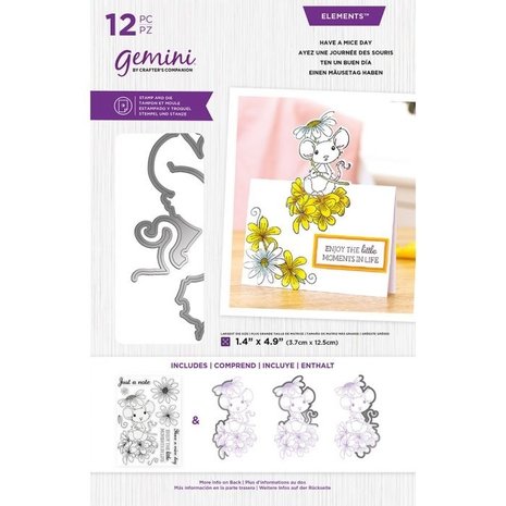Gemini Have A Mice Day Stamp & Die (GEM-STD-CHRHAV)