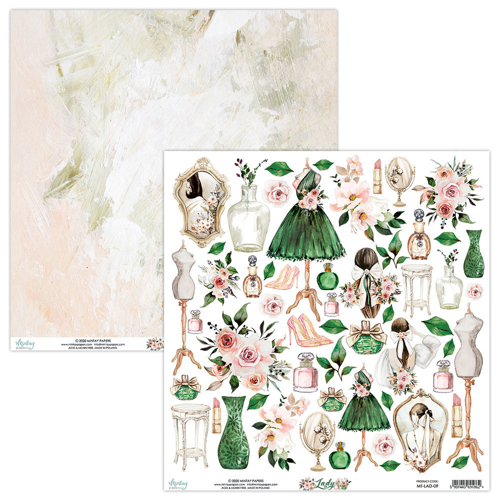 Mintay Lady 12x12 Inch Scrapbooking Paper Set (MT-LAD-07) Mintay Lady 12x12 Inch Scrapbooking Paper Set (MT-LAD-07)