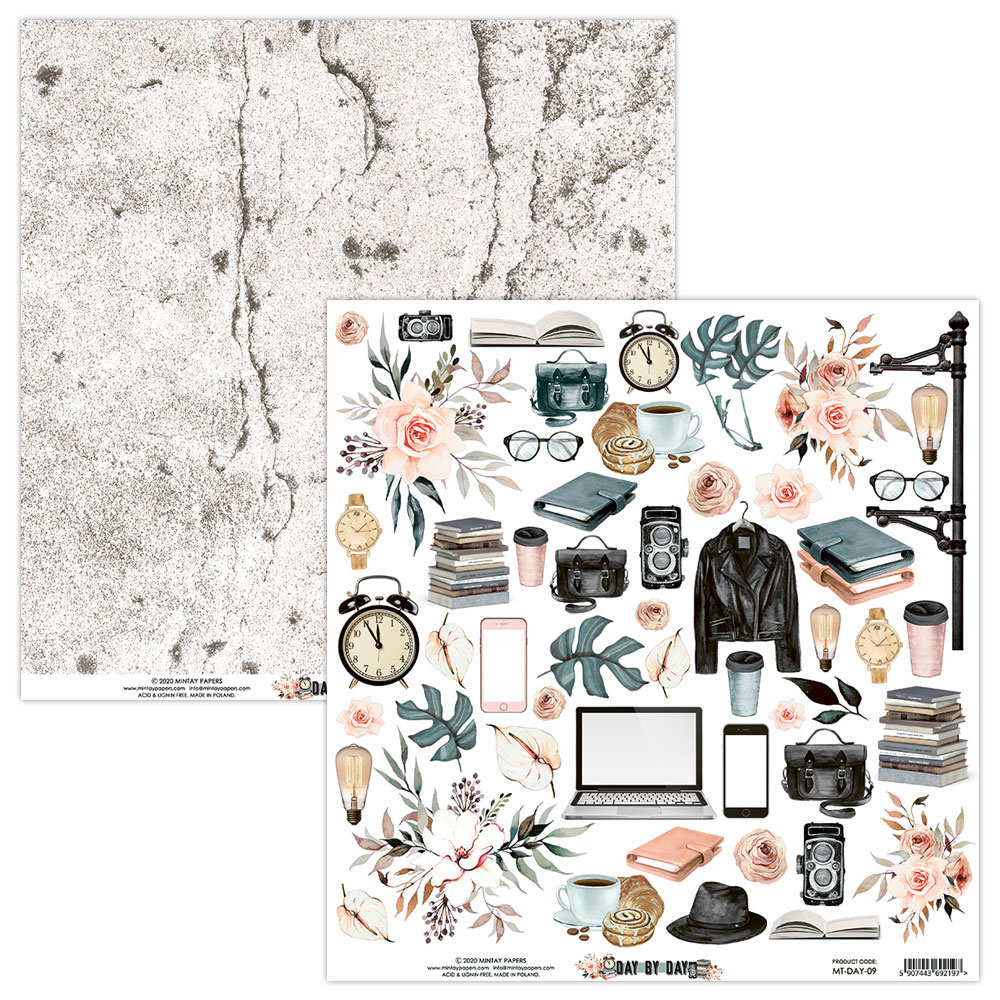 Mintay Day By Day 6x6 Inch Scrapbooking Paper Pad (MT-DAY-08)