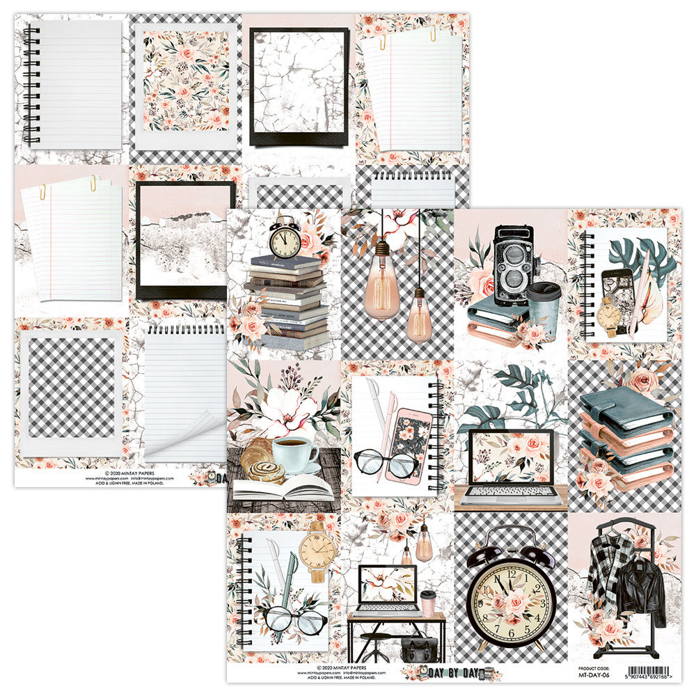 Mintay Day By Day 6x6 Inch Scrapbooking Paper Pad (MT-DAY-08)