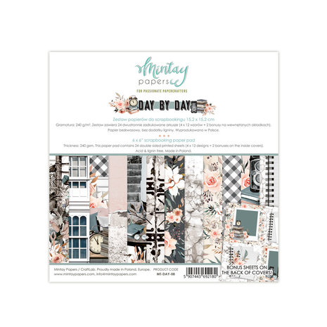 Mintay Day By Day 6x6 Inch Scrapbooking Paper Pad (MT-DAY-08)