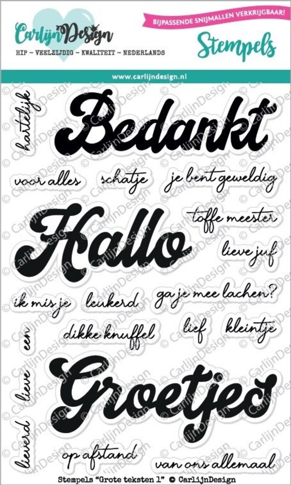 Carlijn Design Clear Stamps Grote Teksten 1 (CDST0049)