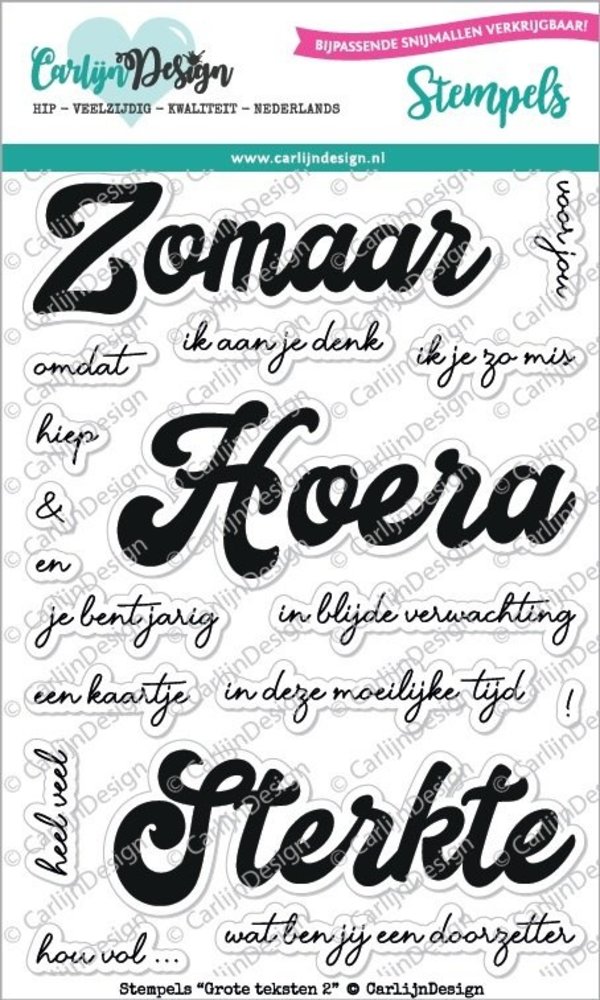 Carlijn Design Clear Stamps Grote Teksten 2 (CDST0050) Carlijn Design Clear Stamps Grote Teksten 2 (CDST0050)