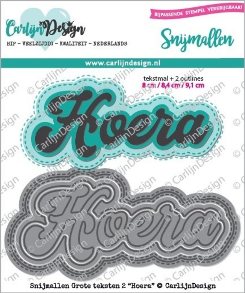 Carlijn Design Snijmal Grote Teksten 2 Hoera (CDSN-0051) Carlijn Design Snijmal Grote Teksten 2 Hoera (CDSN-0051)