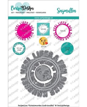Carlijn Design Snijmal Cirkelwoorden Liefs Knuffel (CDSN-0053) Carlijn Design Snijmal Cirkelwoorden Liefs Knuffel (CDSN-0053)