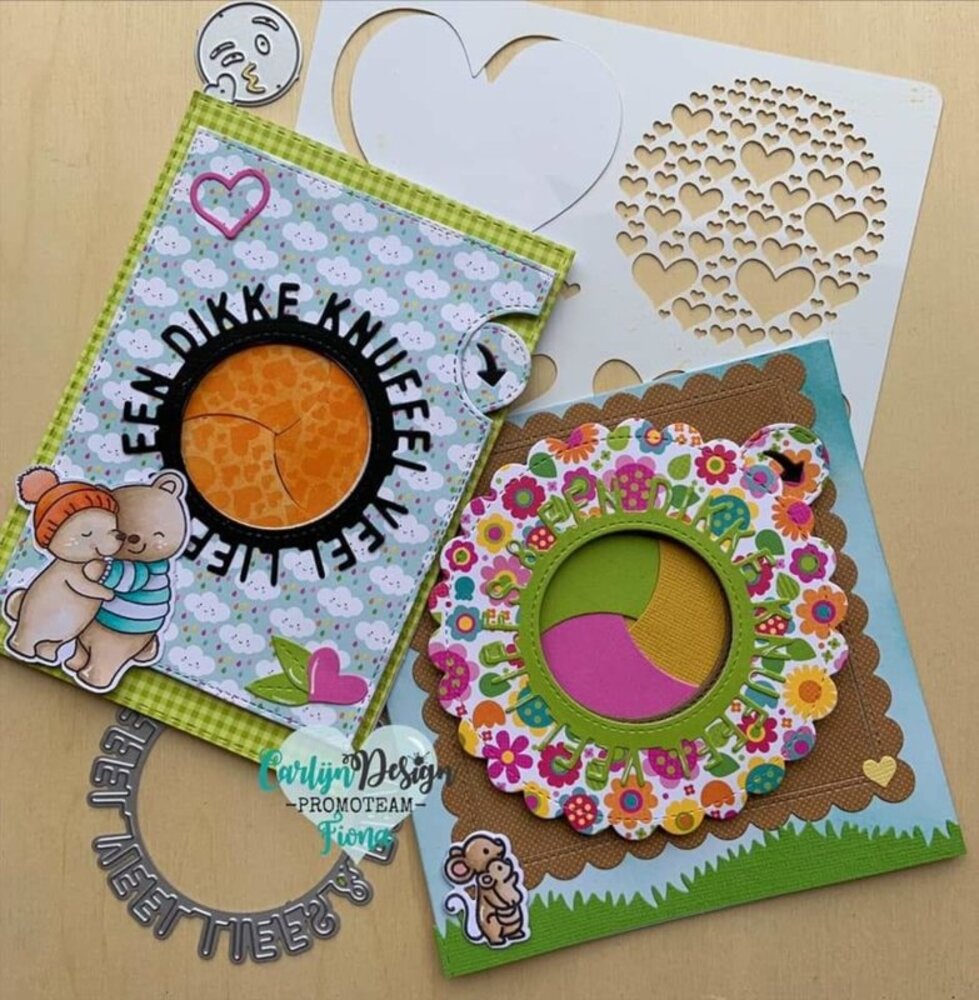 Carlijn Design Snijmal Cirkelwoorden Liefs Knuffel (CDSN-0053) Carlijn Design Snijmal Cirkelwoorden Liefs Knuffel (CDSN-0053)