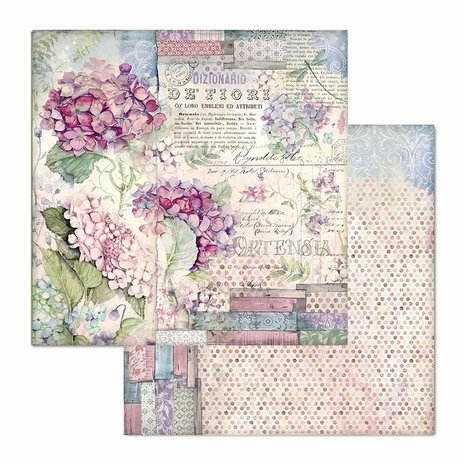 Stamperia Hortensia 12x12 Inch Paper Pack (SBBL72) Stamperia Hortensia 12x12 Inch Paper Pack (SBBL72)