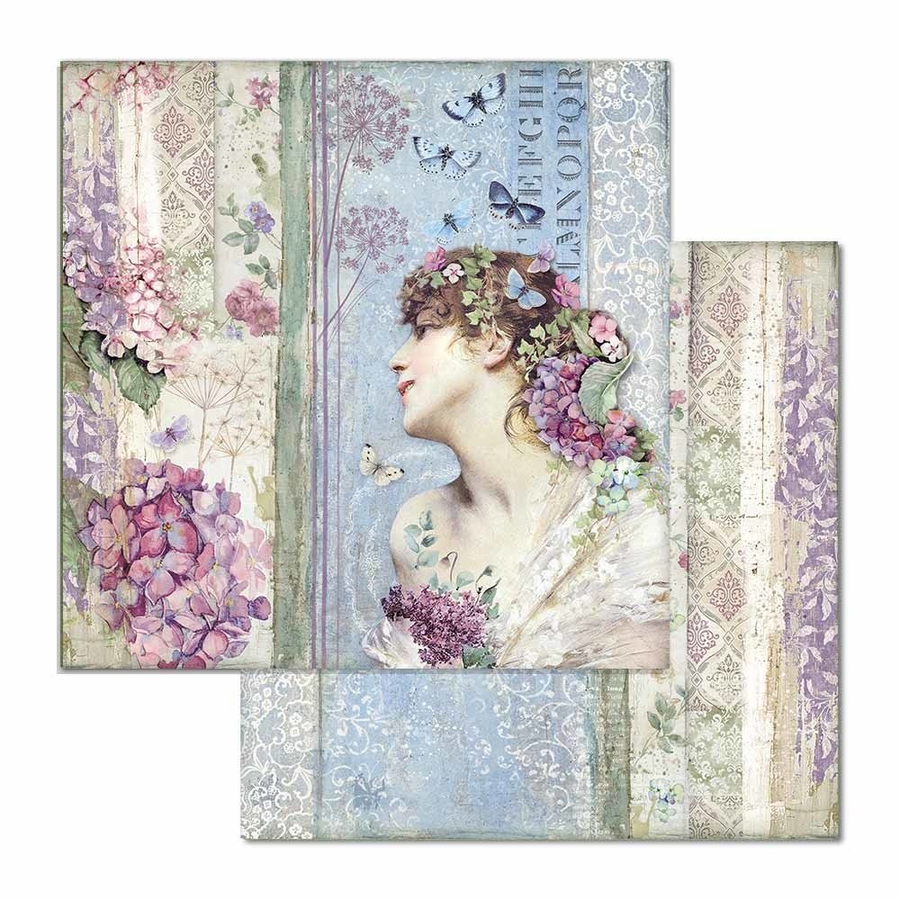 Stamperia Hortensia 12x12 Inch Paper Pack (SBBL72) Stamperia Hortensia 12x12 Inch Paper Pack (SBBL72)