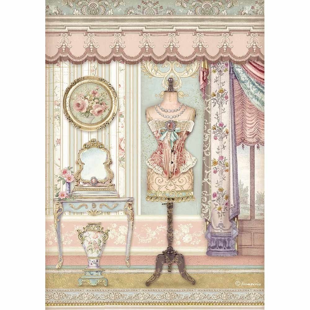 Stamperia Rice Paper A4 Princess Mannequin (DFSA4483) Stamperia Rice Paper A4 Princess Mannequin (DFSA4483)