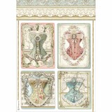 Stamperia Rice Paper A4 Corsets (DFSA4487)