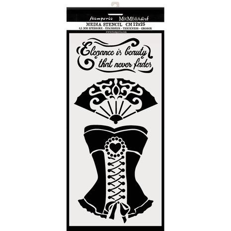 Stamperia Media Stencil Corset (KSTDL39)