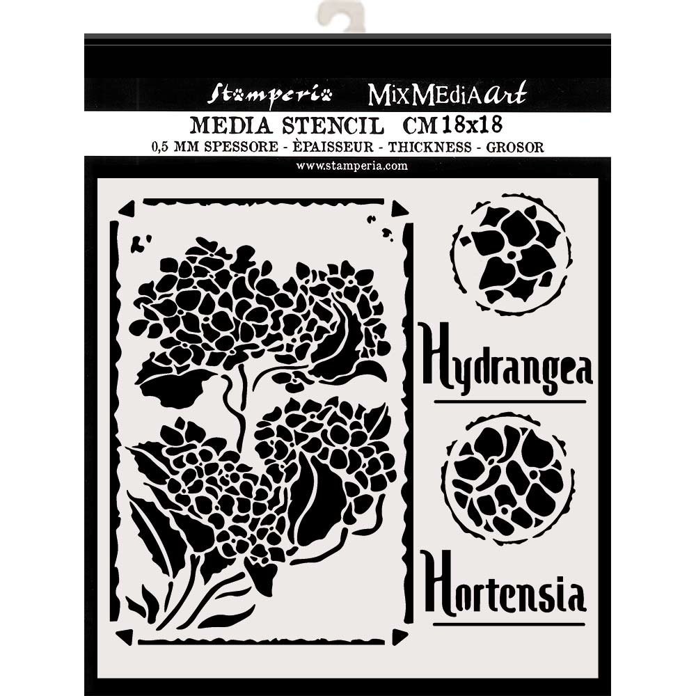 Stamperia Media Stencil Hortensia Frames (KSTDQ44)
