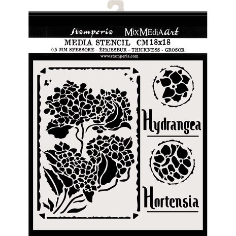 Stamperia Media Stencil Hortensia Frames (KSTDQ44)